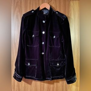 Black velvet jacket - plush!